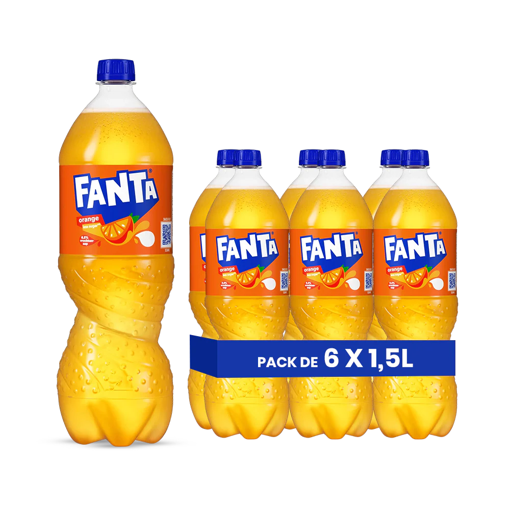 Fanta Orange – Pack 6 x 1,5 L | Boisson Gazeuse