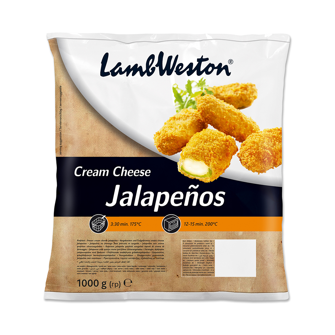 Cheddar aux Jalapeños Surgelé – 6 x 1kg