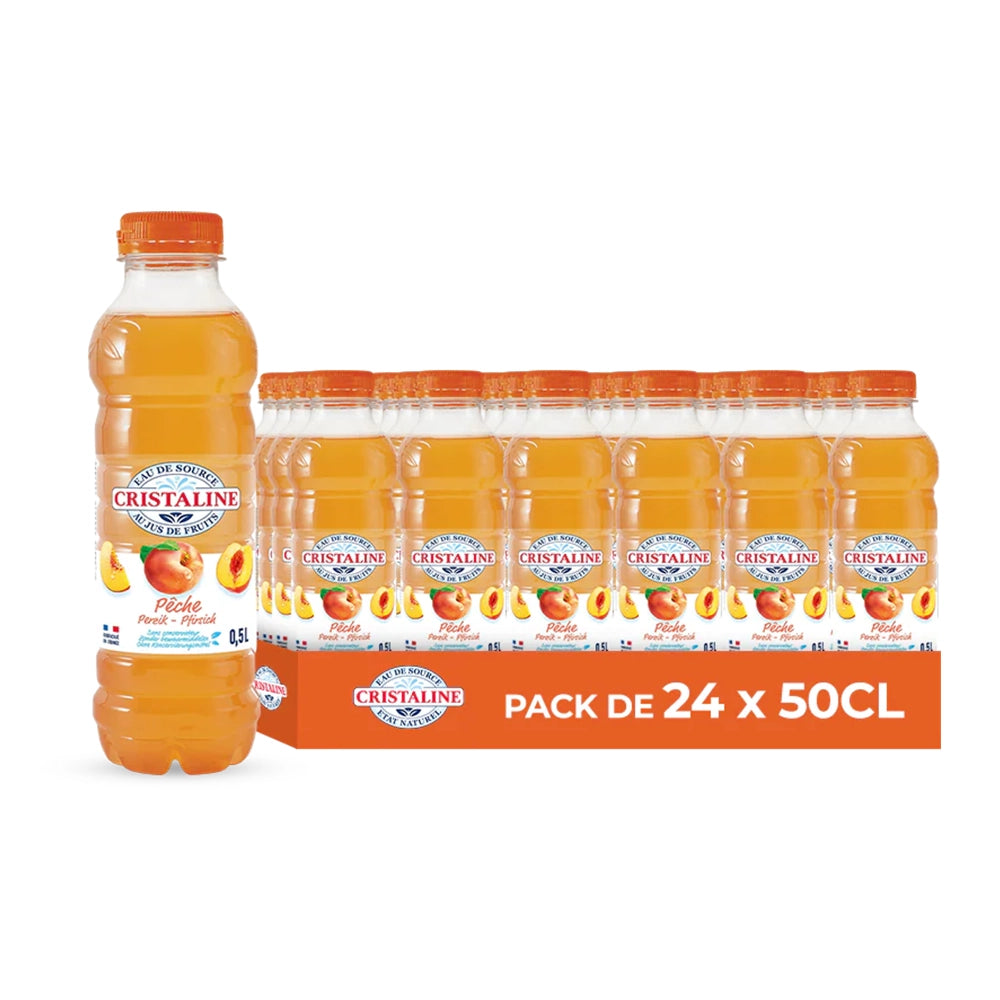 Cristaline Pêche – Pack 24 x 50 cl | Jus de Fruits