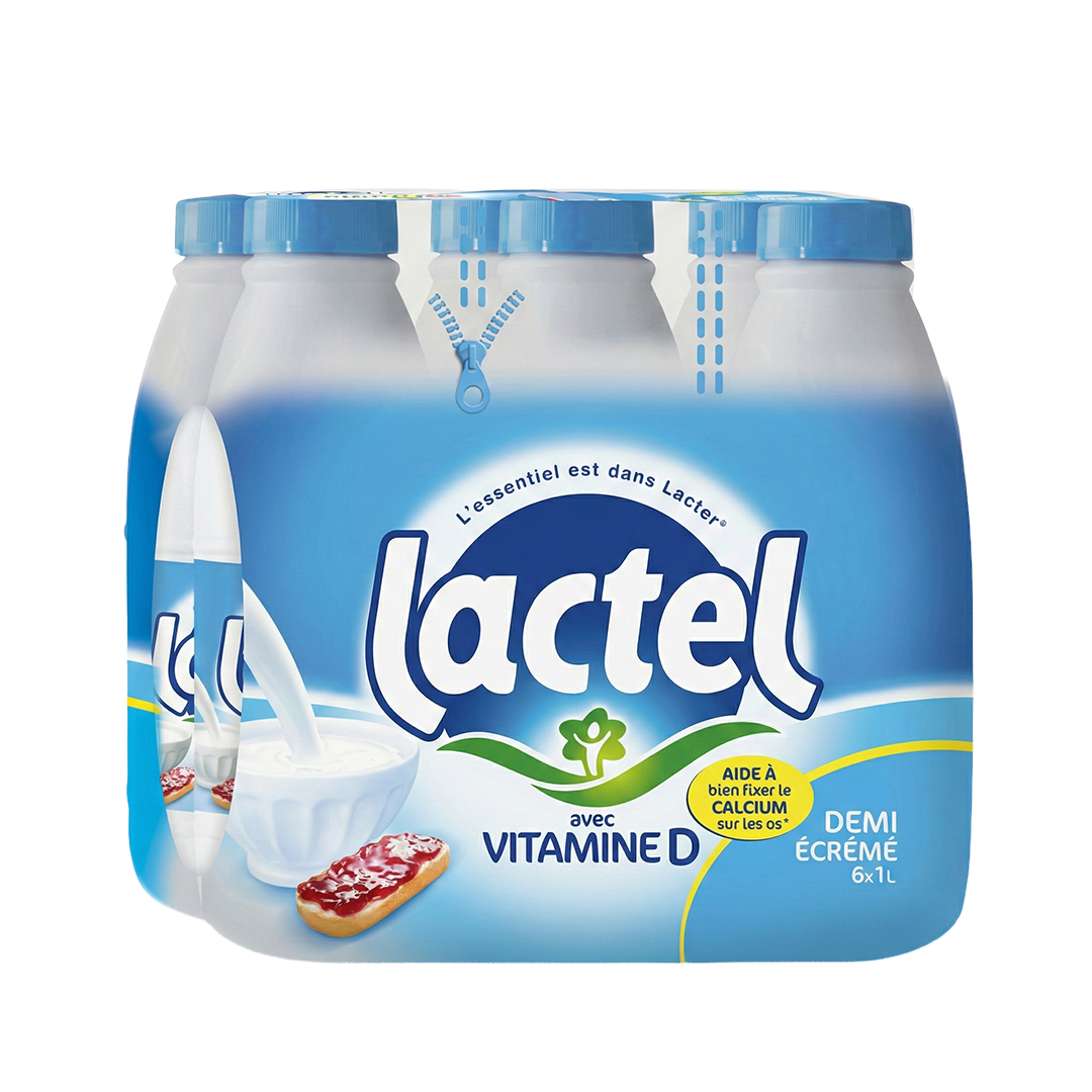 Lait Entier Lactel 6 x 1L – Produits Laitiers Réfrigérés