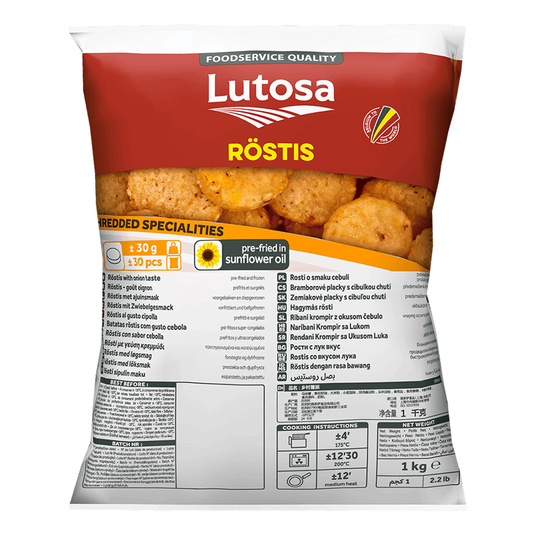 Rösti Burger Lutosa 100g – Carton 4 x 2,5kg