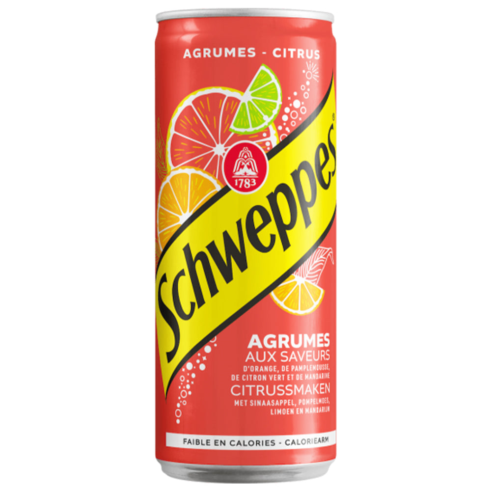 Schweppes Agrume – Pack 24 x 33 cl | Boisson Gazeuse