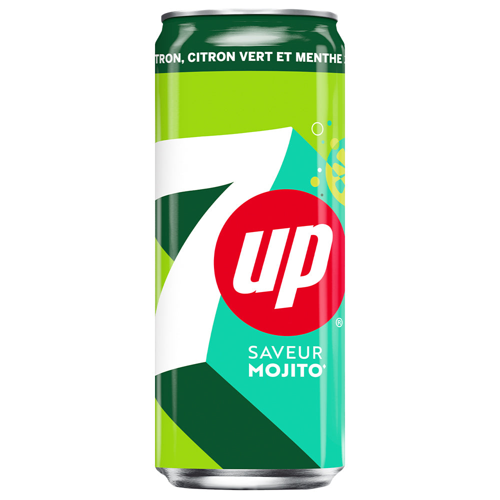7UP Mojito Zero – Pack 24 x 33 cl | Boisson Gazeuse