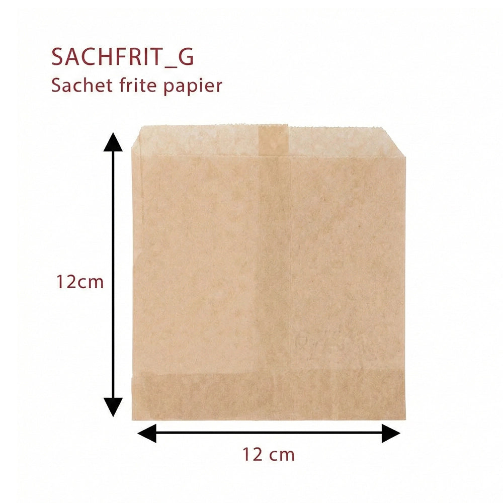 Sachets Frites 12 x 12 cm – Pack 1000 pcs | Sac Papier